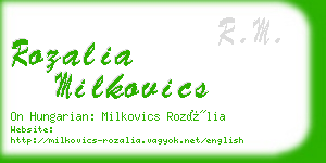 rozalia milkovics business card